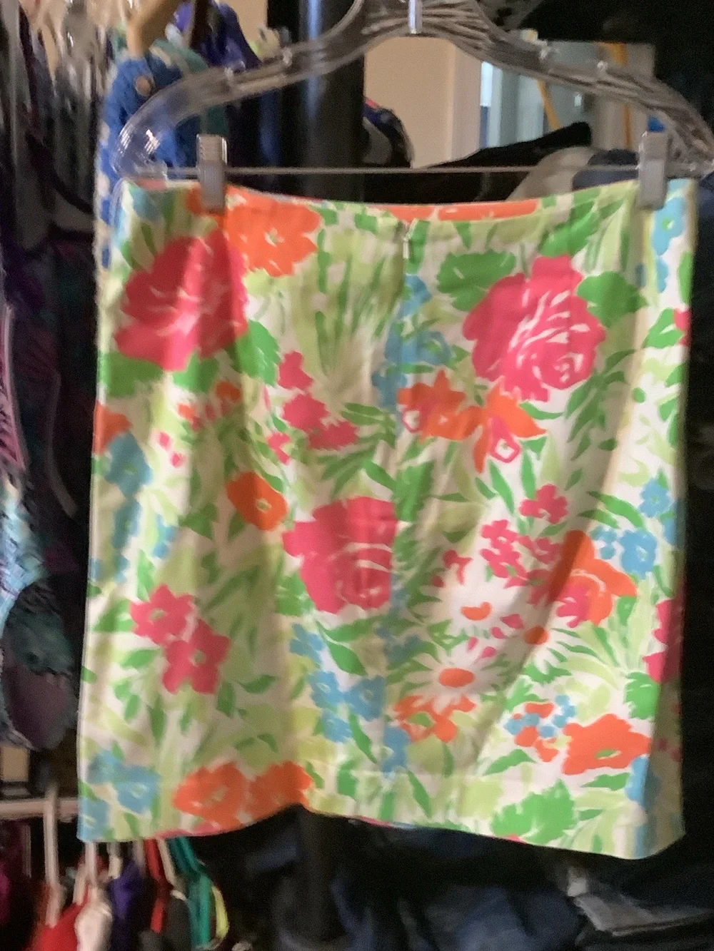 Lauren Ralph Lauren Floral Midi Skirt in White, Pink, Green, Blue, Orange